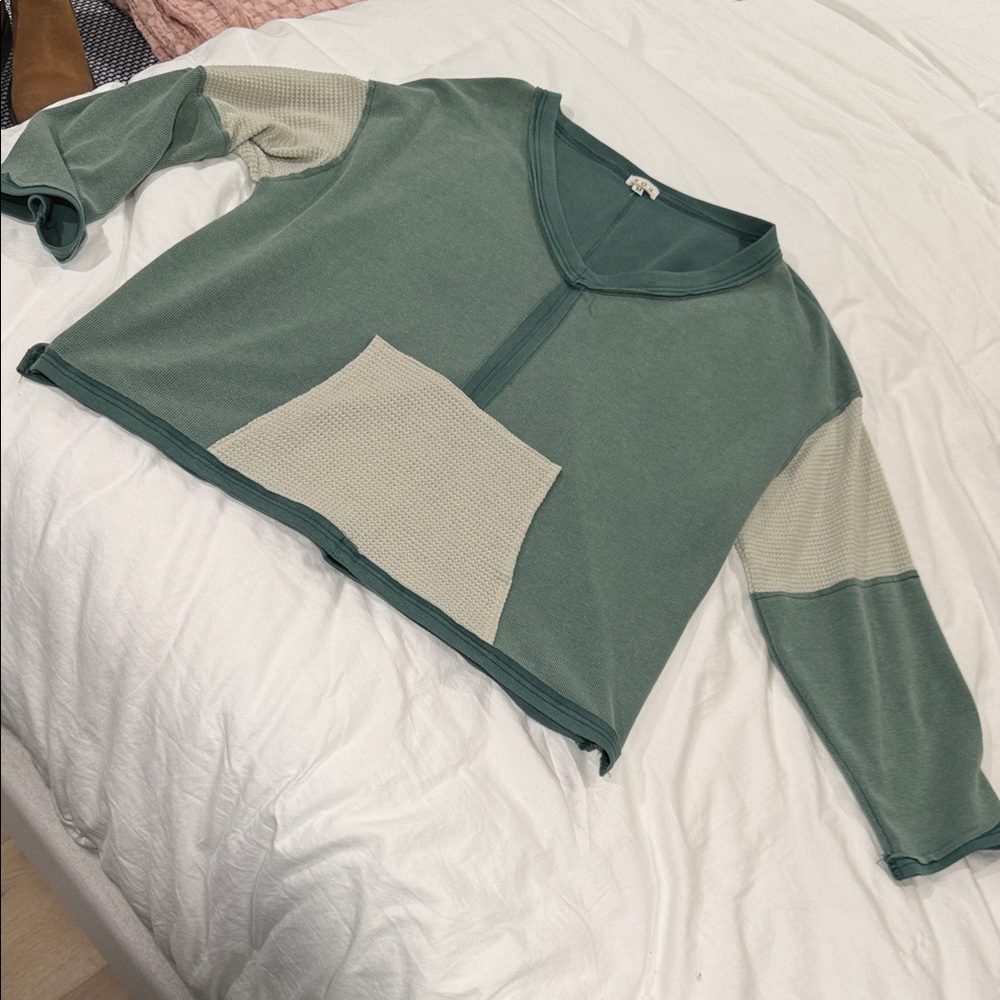 POL Green Knit Top